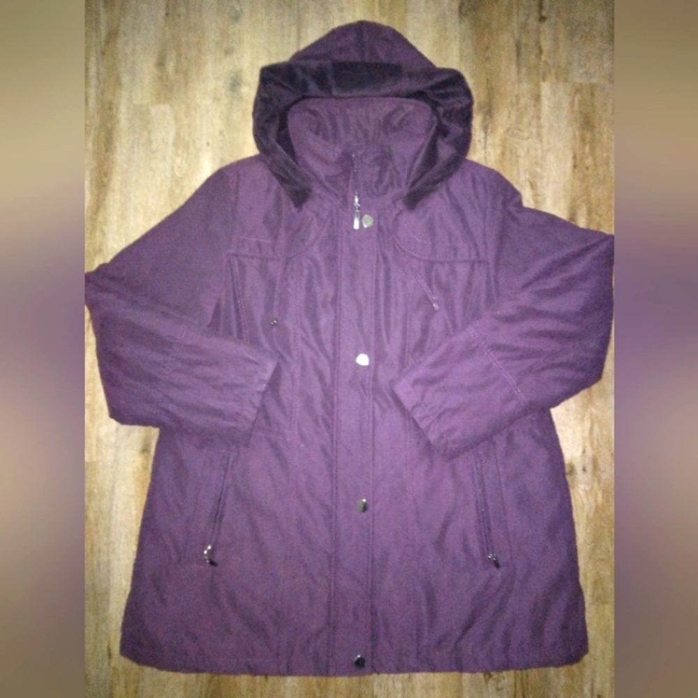 NWOT- Croft & Barrow - Soft Satin & Suede Purple Jacket.